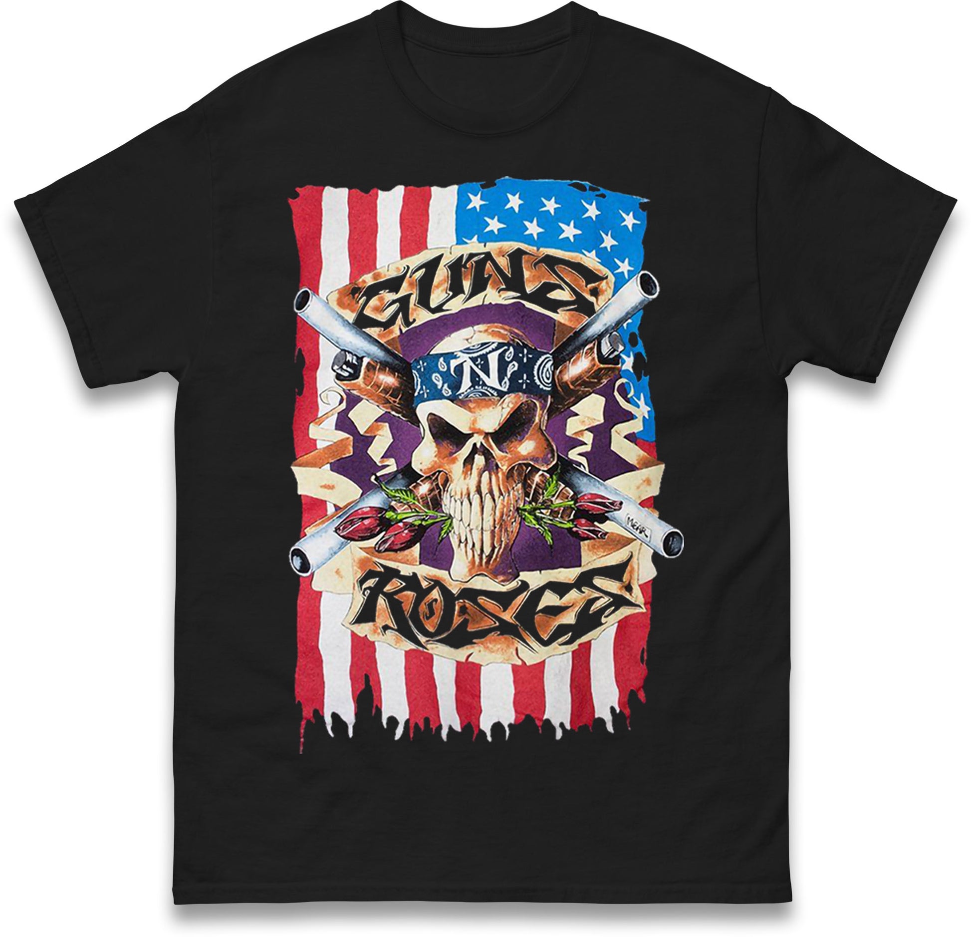 Guns N Roses American Flag T Shirt
