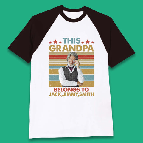Personalised This Grandpa Belongs To Baseball T-Shirt
