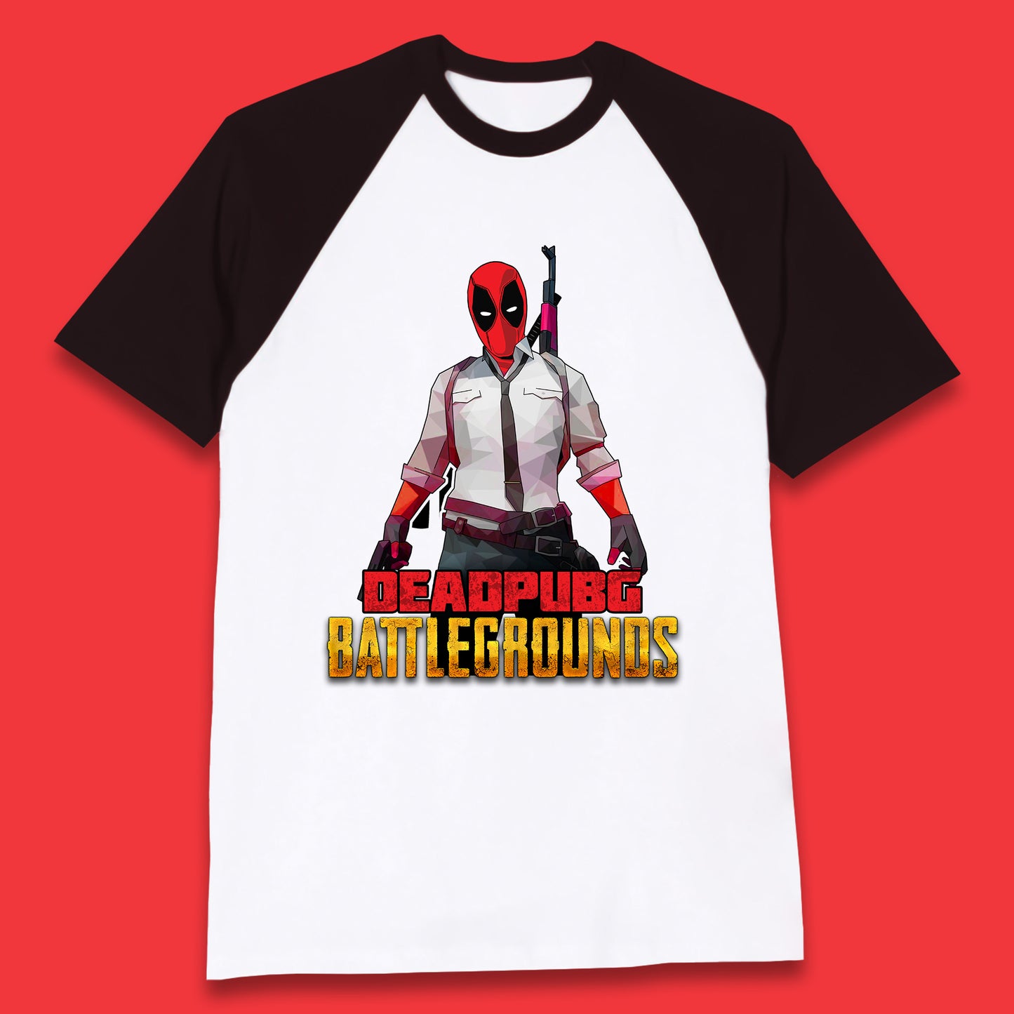 Deadpubg Battlegrounds Deadpool FPS Comic PUBG PlayerUnknown'S Battlegrounds Inspired Parody Gaming Baseball T Shirt