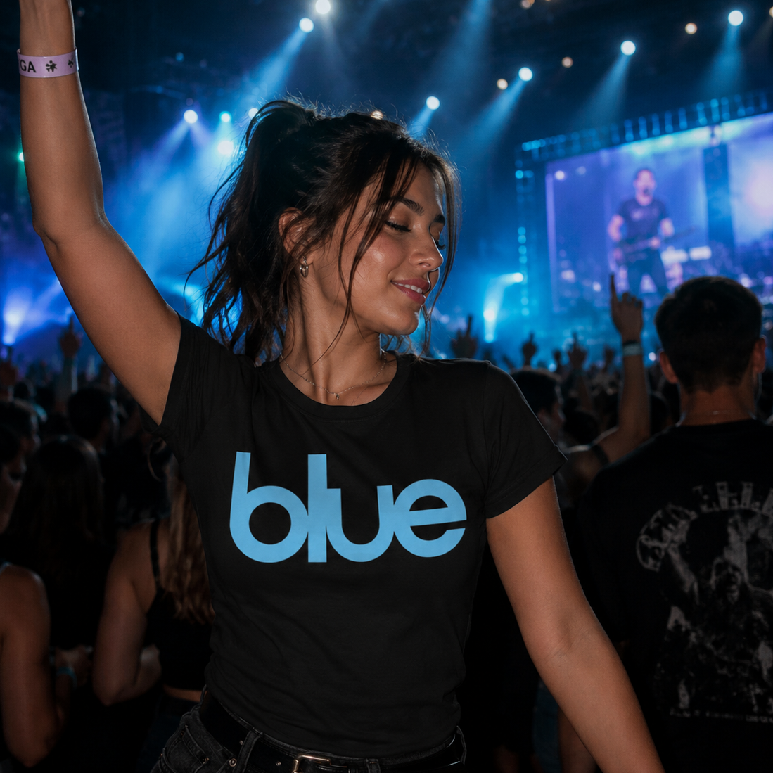 Blue Blur Robbie Williams Ladies T Shirt