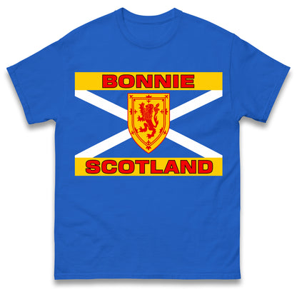Bonnie Scotland Football Flag T Shirt