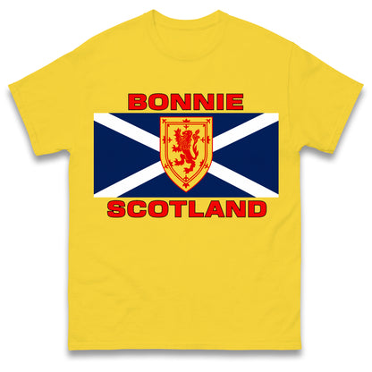 Bonnie Scotland Football Flag T Shirt