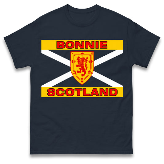 Bonnie Scotland Football Flag T Shirt