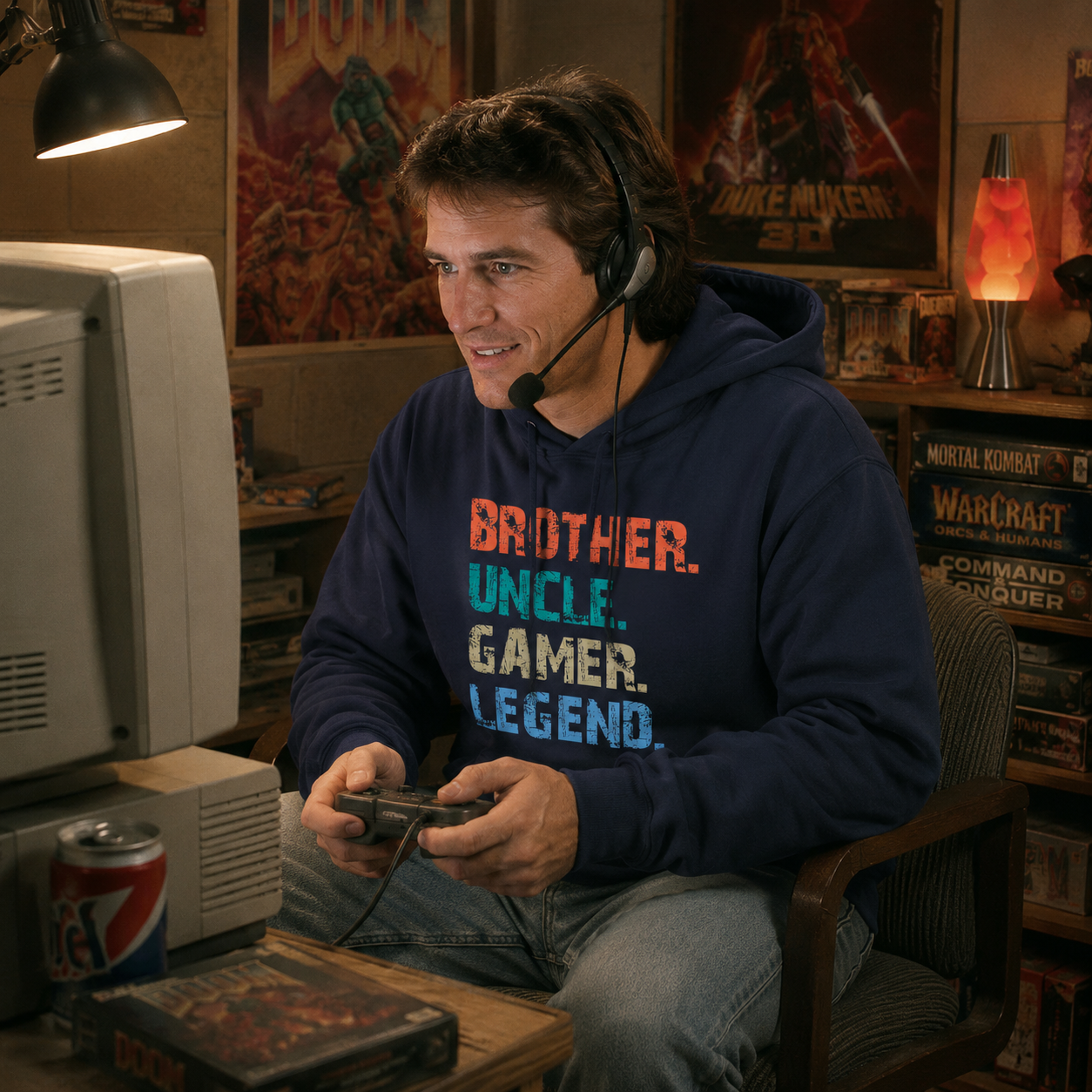 Brother Uncle Gamer Legend Hoodie