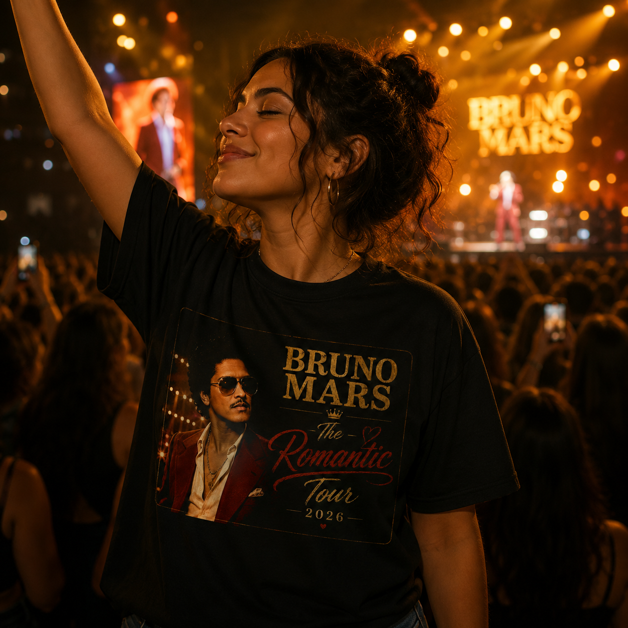 Bruno Mars The Romantic Tour 2026 T Shirt