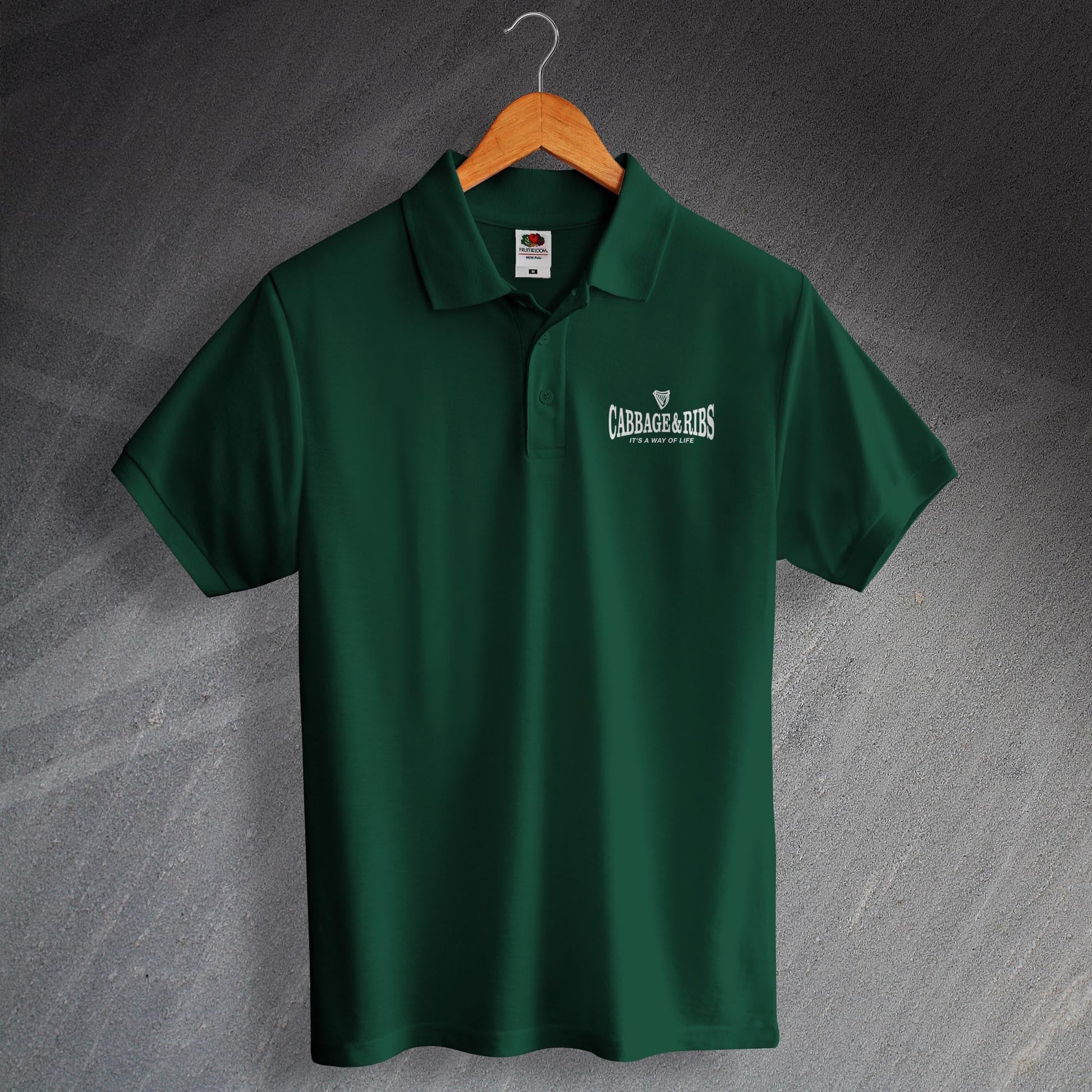 Cabbage and Ribs Football Polo Shirt