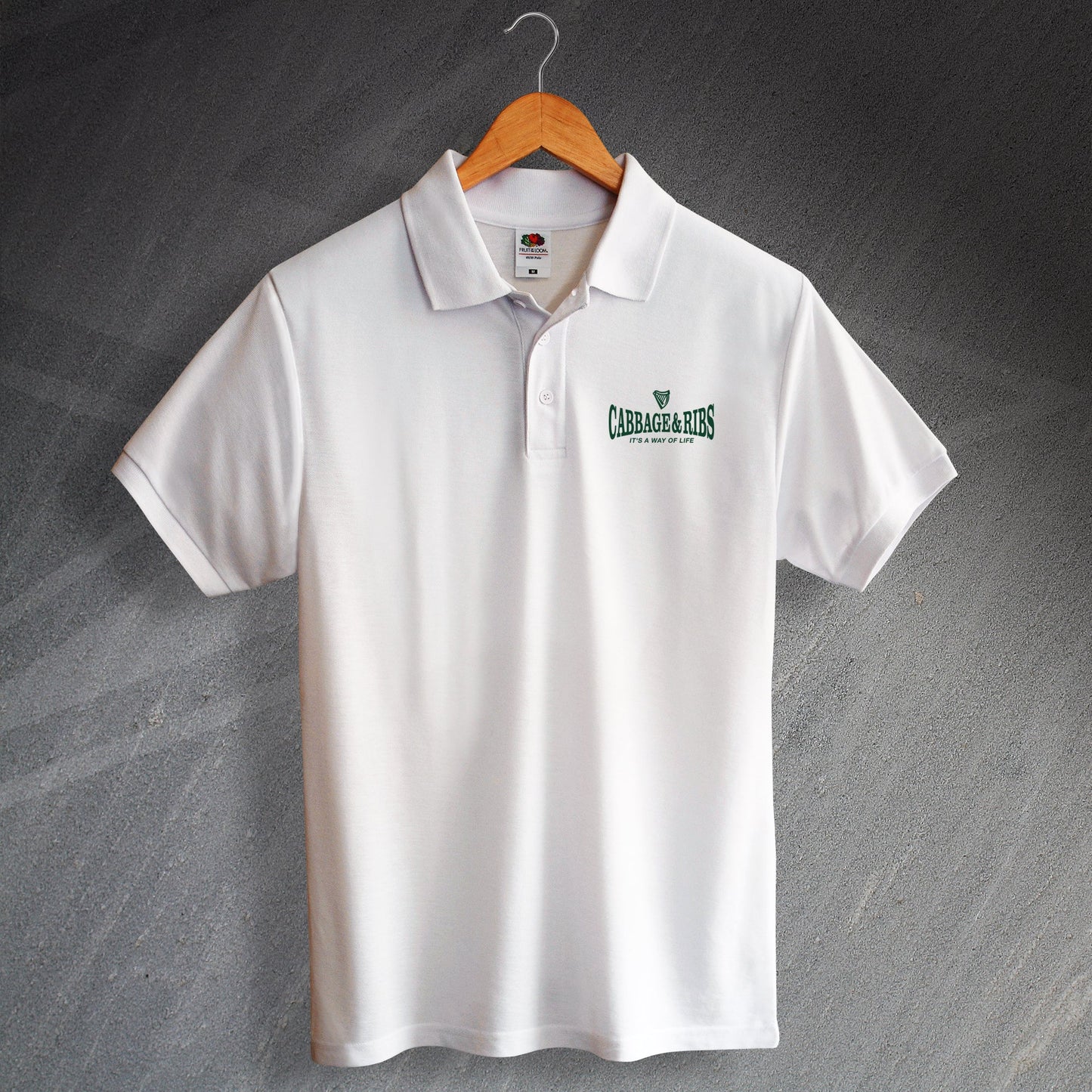 Cabbage and Ribs Football Polo Shirt