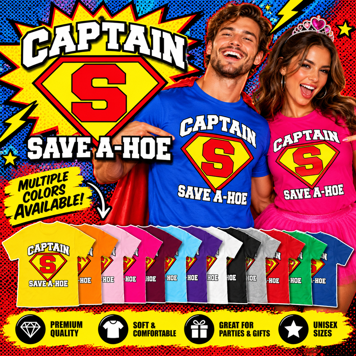 Captain Save A Hoe Shirt Funny Halloween Costume Graphic Tee