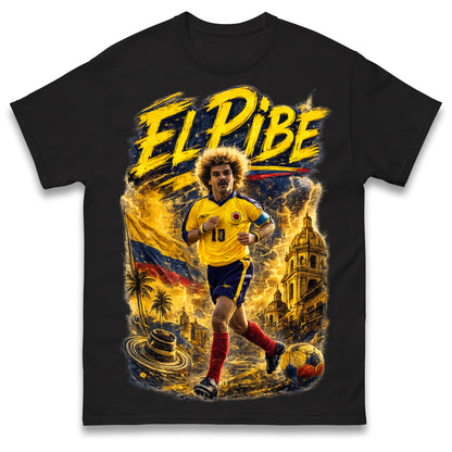 Carlos Valderrama El Pibe Colombia Football T Shirt