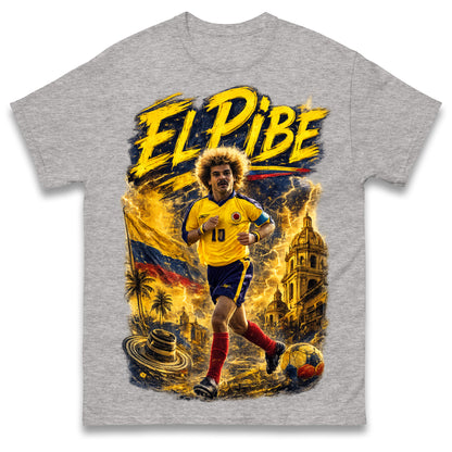 Carlos Valderrama El Pibe Colombia Football T Shirt