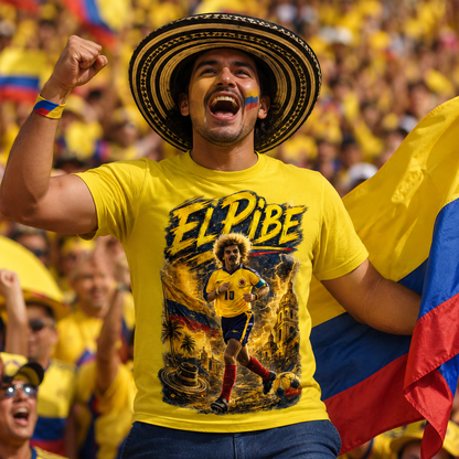 Carlos Valderrama El Pibe Colombia Football T Shirt