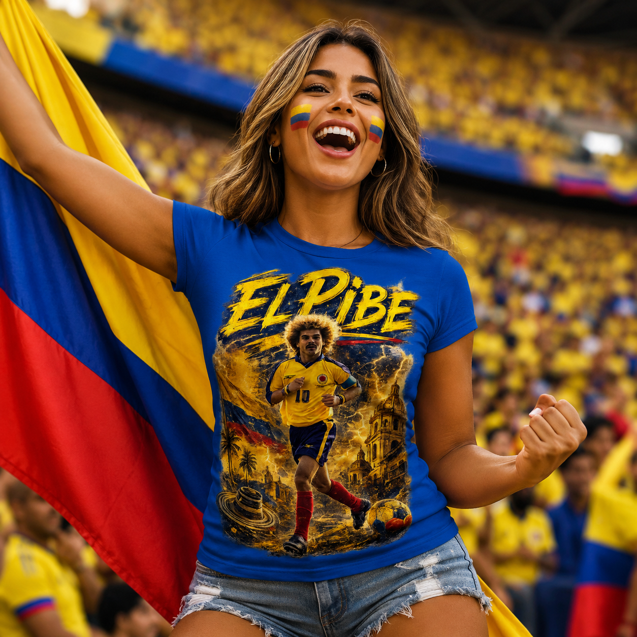 Carlos Valderrama El Pibe Colombia Football T Shirt