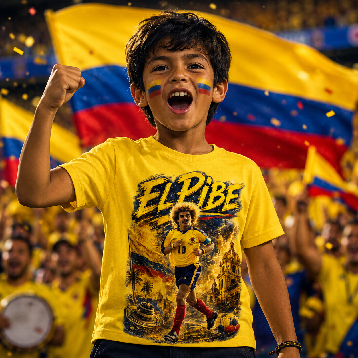 Carlos Valderrama El Pibe Colombia Football T Shirt