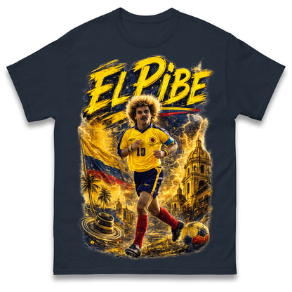 Carlos Valderrama El Pibe Colombia Football T Shirt