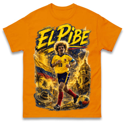 Carlos Valderrama El Pibe Colombia Football T Shirt