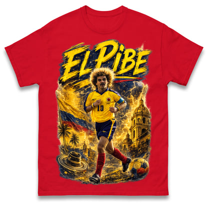 Carlos Valderrama El Pibe Colombia Football T Shirt