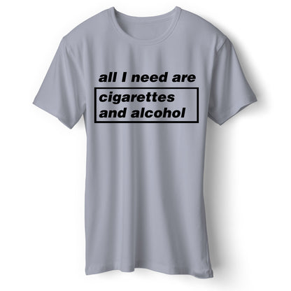 Cigarettes and Alcohol Illustration T Shirt