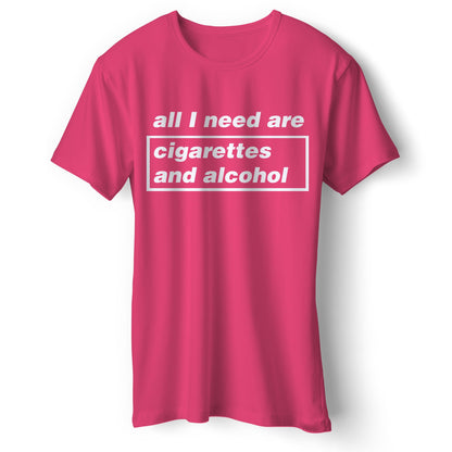 Cigarettes and Alcohol Illustration T Shirt