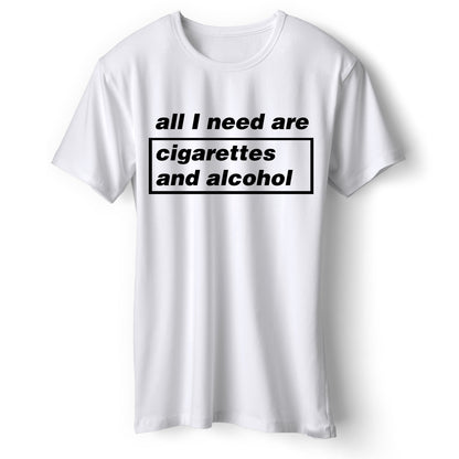 Cigarettes and Alcohol Illustration T Shirt