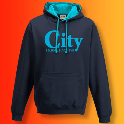City Believe & Achieve Contrast Hoodie