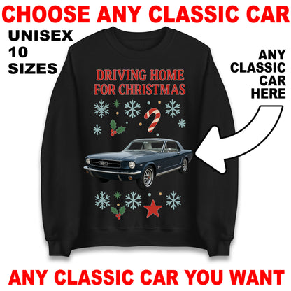 Classic Car Christmas Jumper