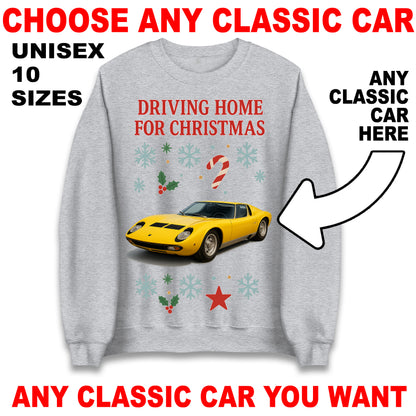 Classic Car Christmas Jumper