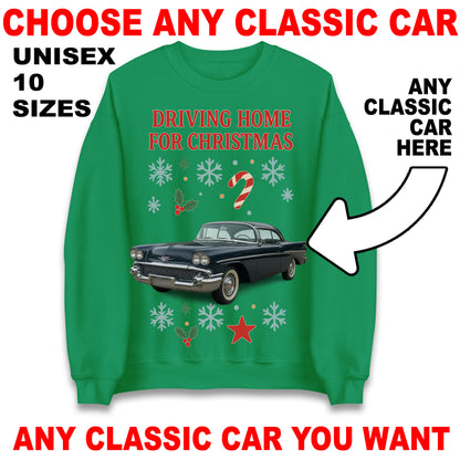 Classic Car Christmas Jumper
