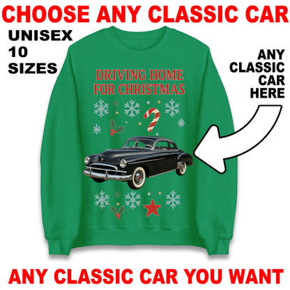 Classic Car Christmas Jumper