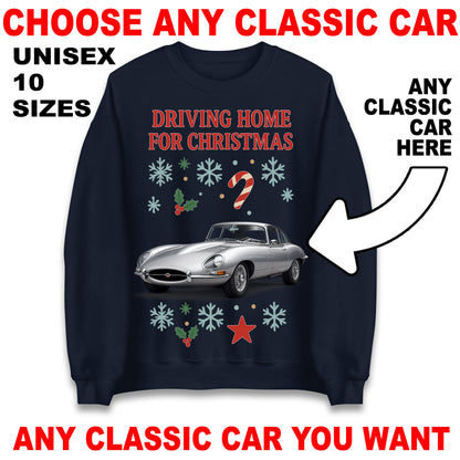 Classic Car Christmas Jumper
