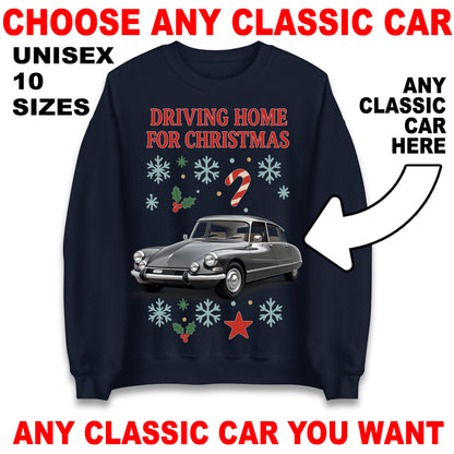 Classic Car Christmas Jumper