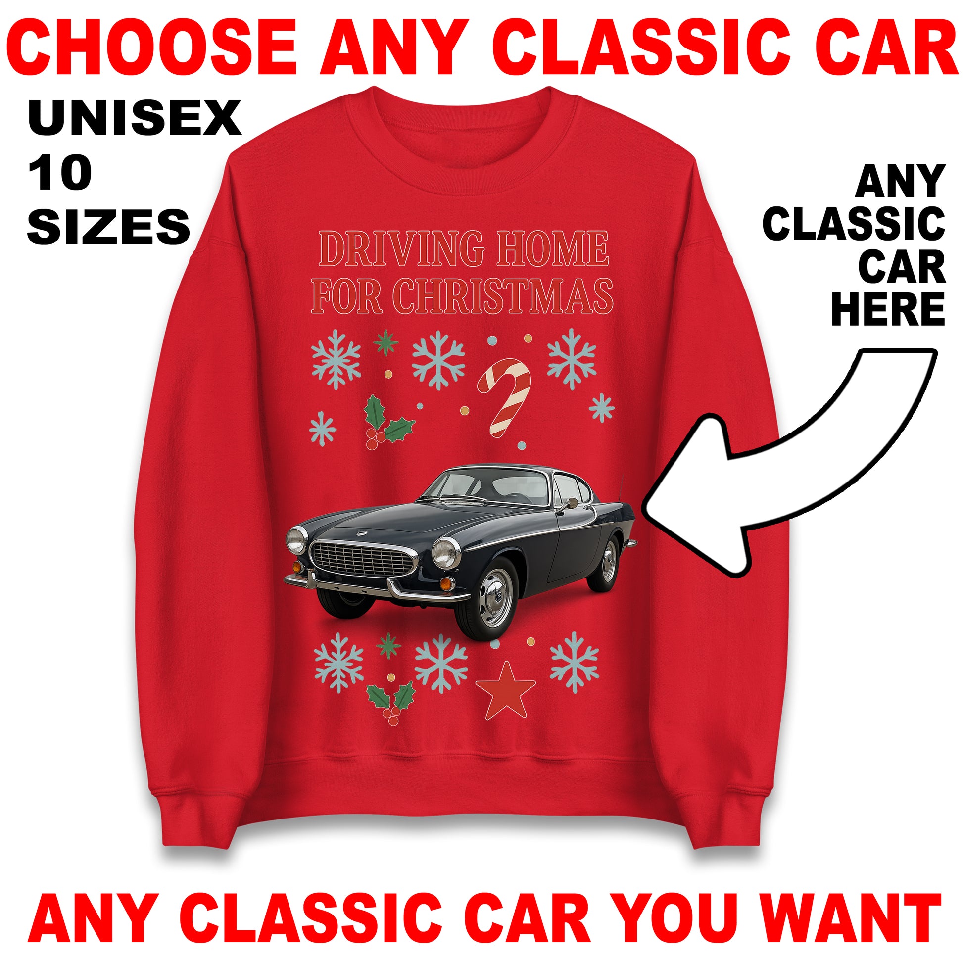 Classic Car Christmas Jumper