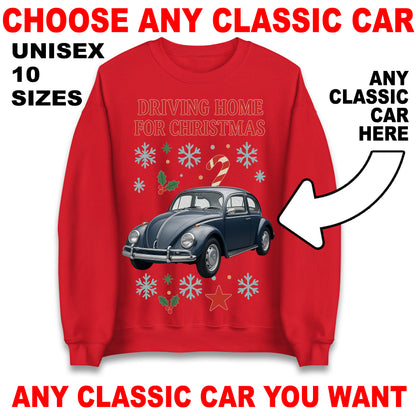 Classic Car Christmas Jumper