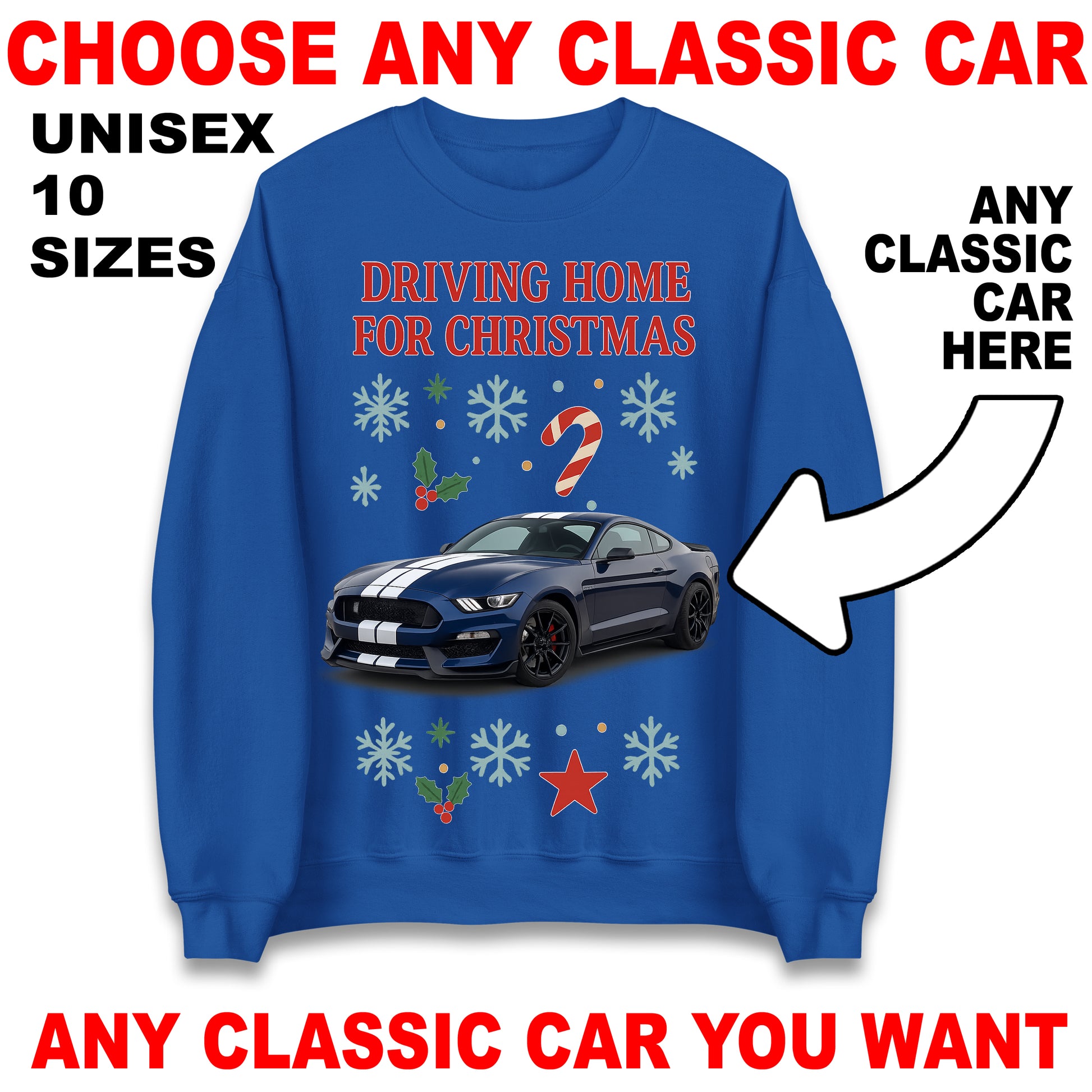 Classic Car Christmas Jumper