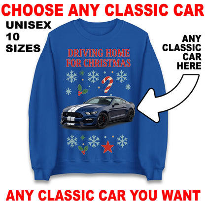 Classic Car Christmas Jumper