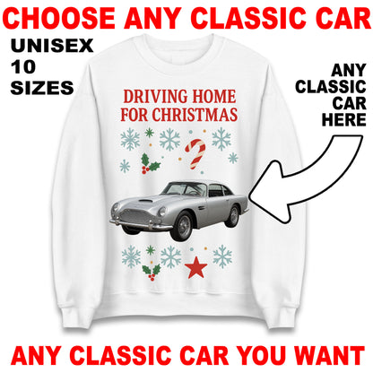 Classic Car Christmas Jumper