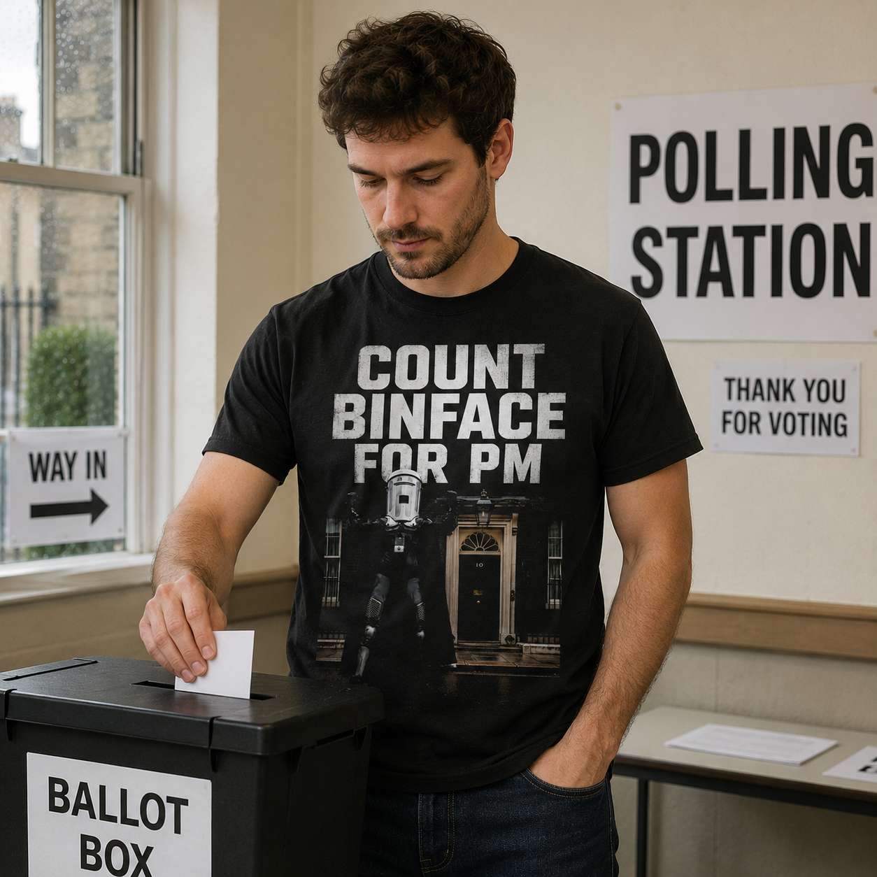 Count Binface for PM Anti Farage Clacton By Election T Shirt