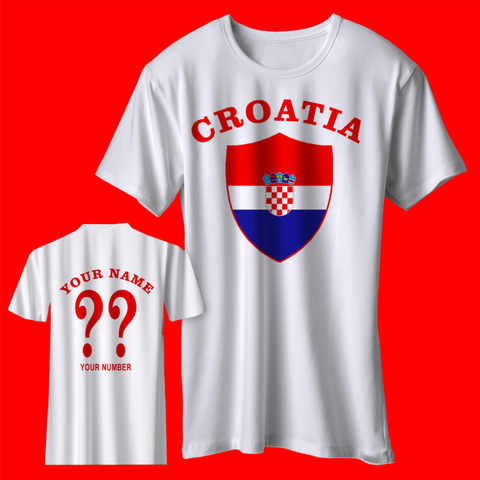 Personalised Croatia Football Shirt with any Name & Number