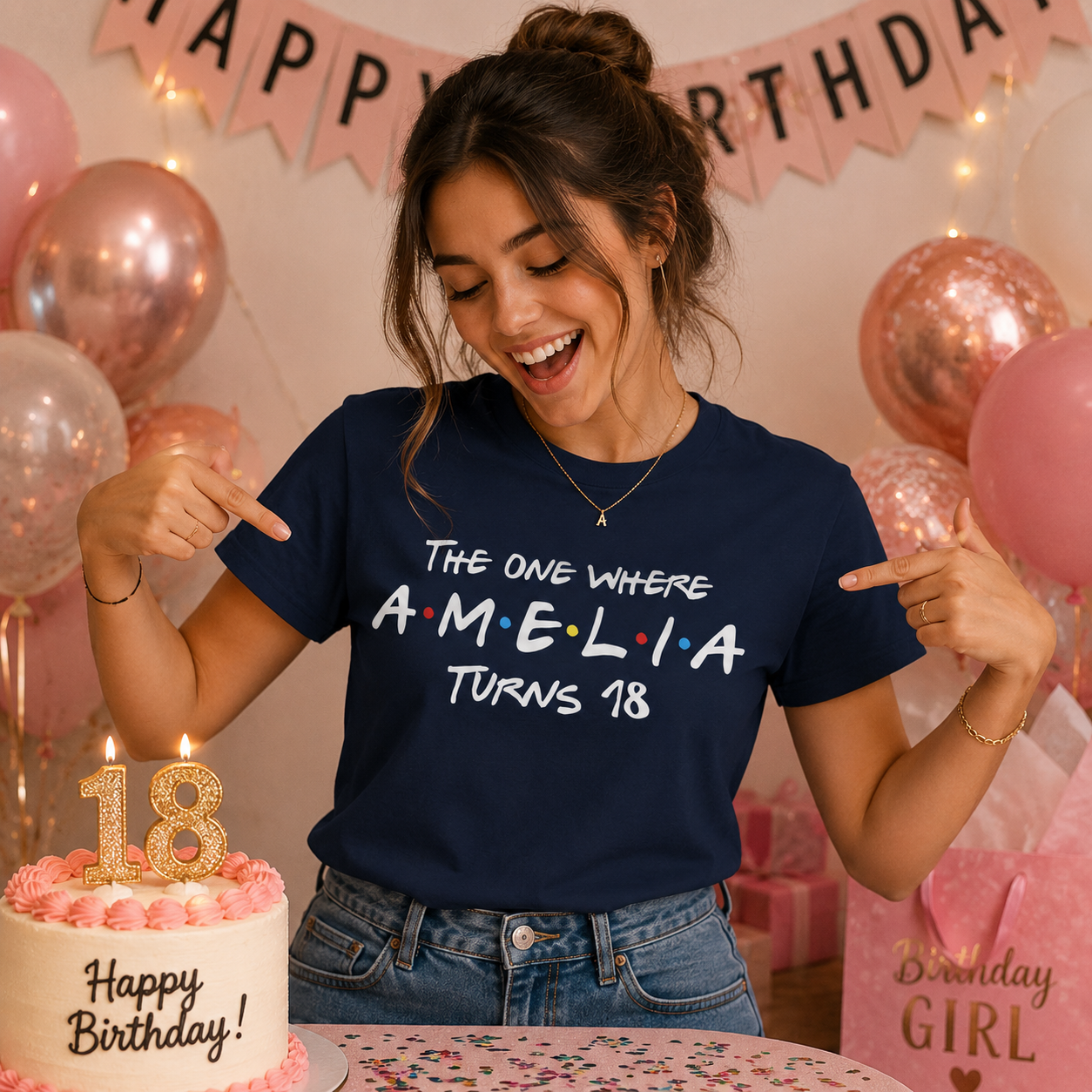 Custom Birthday T Shirt The One Where Name Turns Any Age 18 20 21 30 40 50 Custom Birthday Gift