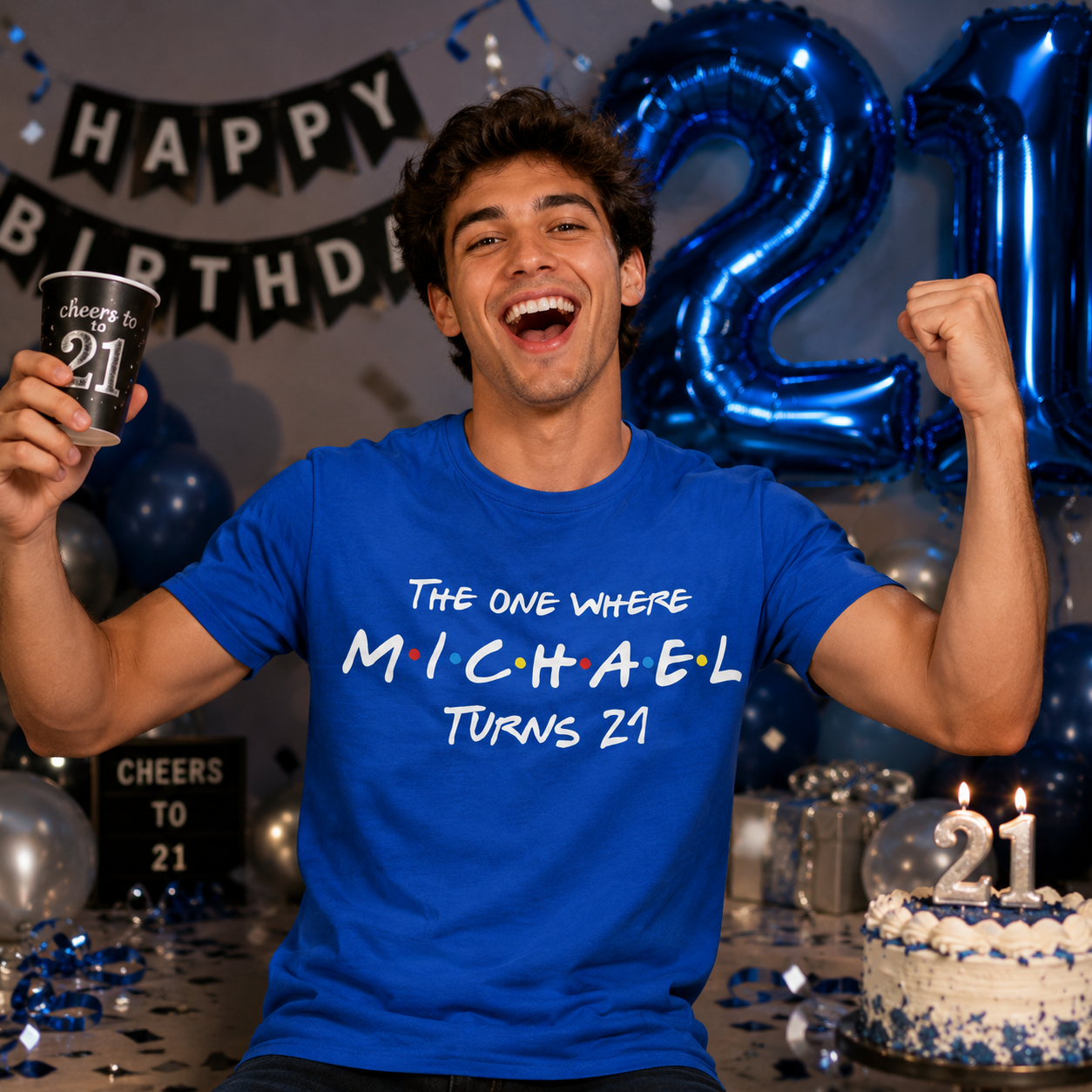 Custom Birthday T Shirt The One Where Name Turns Any Age 18 20 21 30 40 50 Custom Birthday Gift