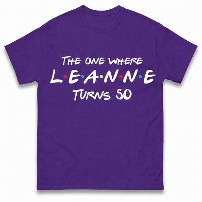 Custom Birthday T Shirt The One Where Name Turns Any Age 18 20 21 30 40 50 Custom Birthday Gift