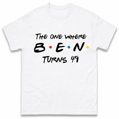 Custom Birthday T Shirt The One Where Name Turns Any Age 18 20 21 30 40 50 Custom Birthday Gift