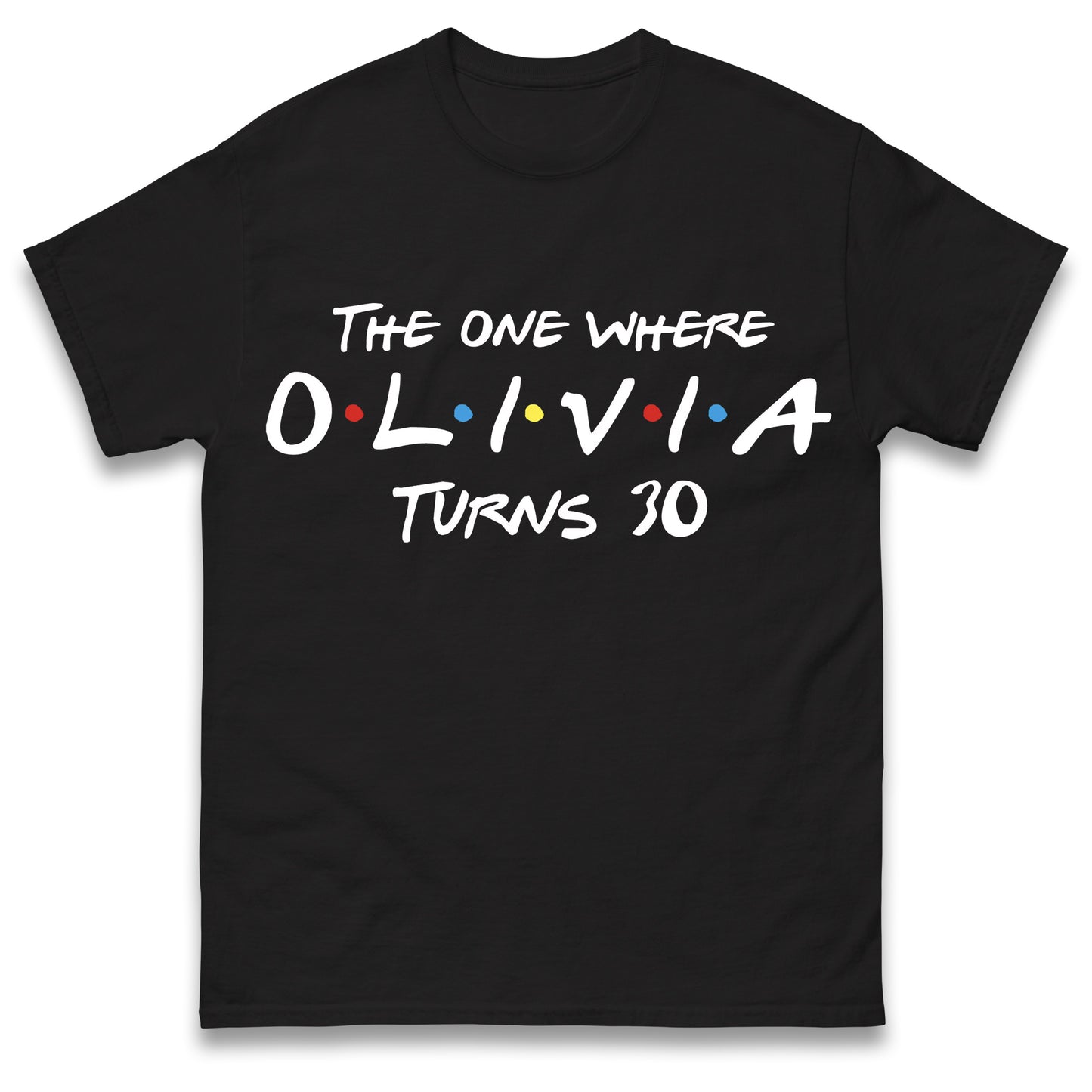 Custom Birthday T Shirt The One Where Name Turns Any Age 18 20 21 30 40 50 Custom Birthday Gift