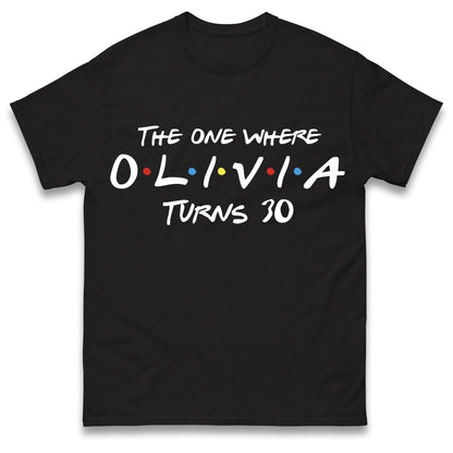 Custom Birthday T Shirt The One Where Name Turns Any Age 18 20 21 30 40 50 Custom Birthday Gift