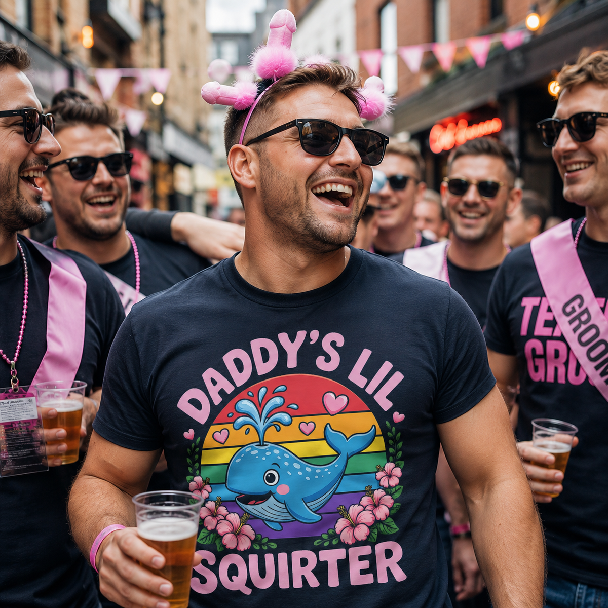 Inappropriate Funny Daddy's Lil Squirter Embarrassing Dank Meme Women T-Shirt