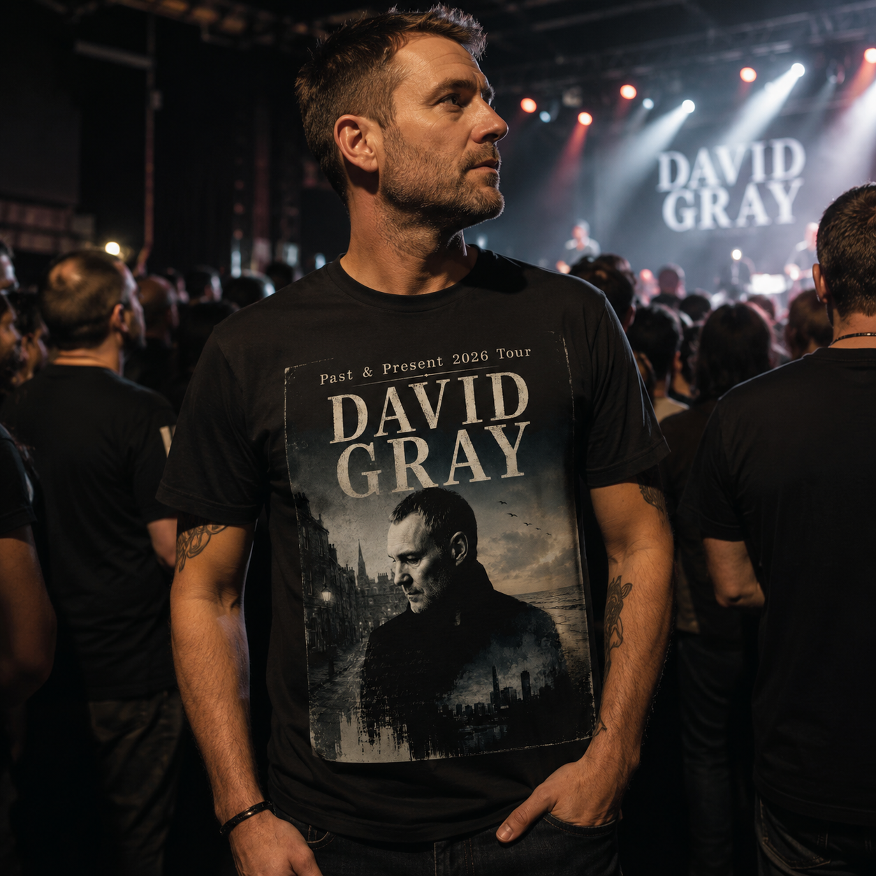 David Gray The Past & Present Tour 2026 T Shirt