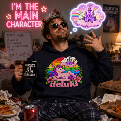 Delulu Unicorn Hoodie