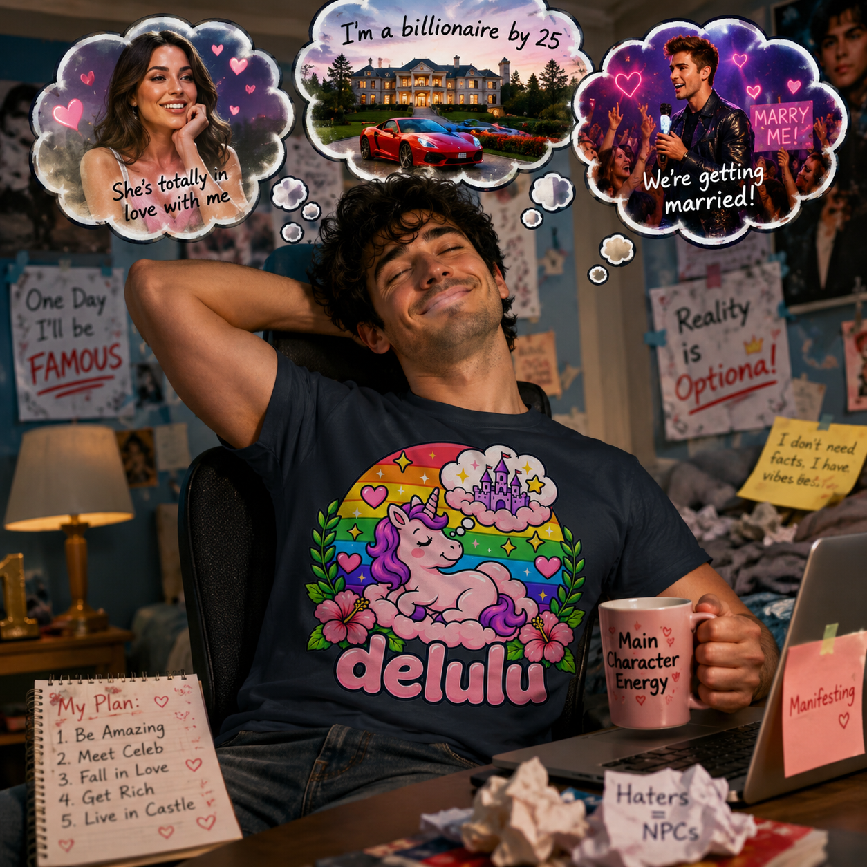 Delulu Unicorn T Shirt