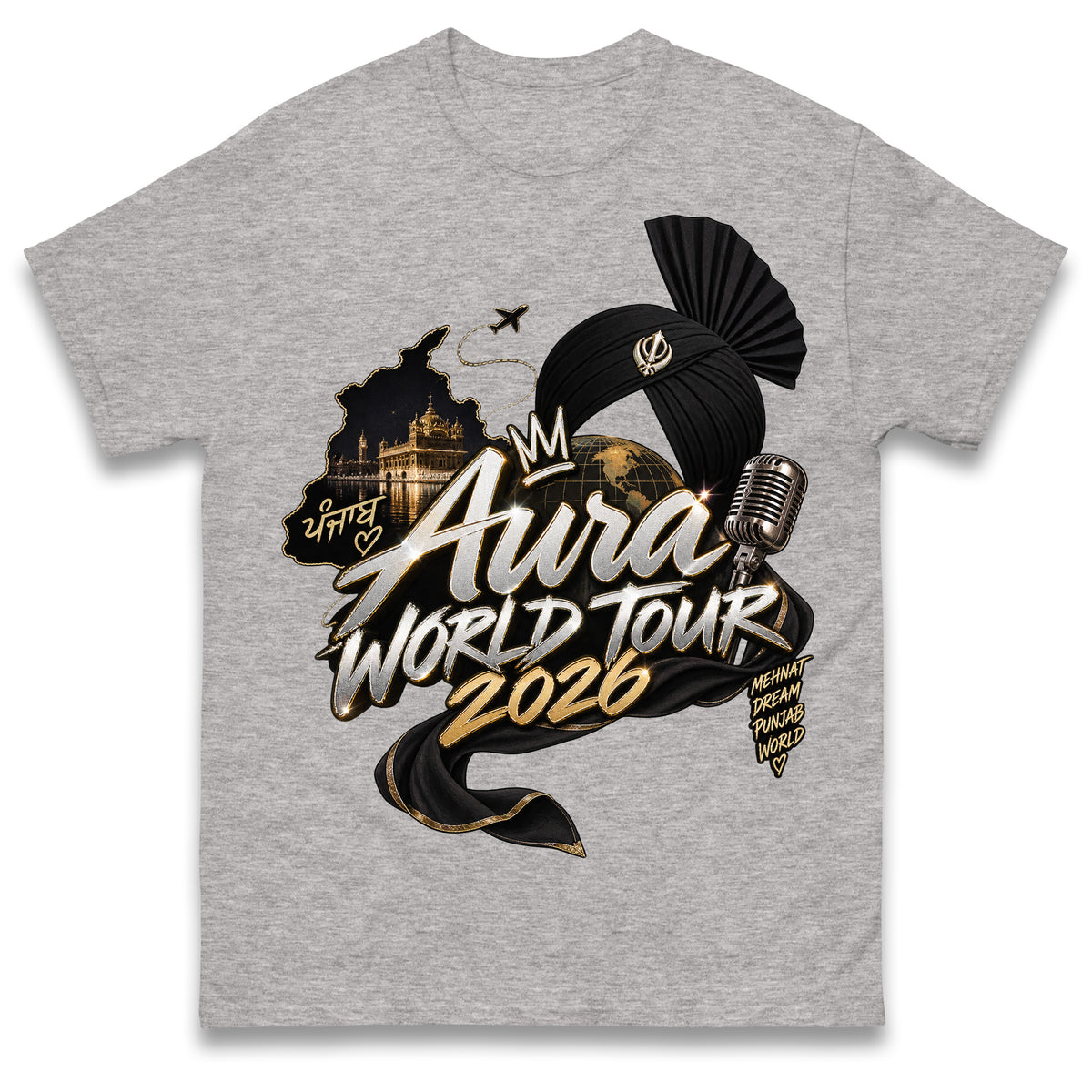 Diljit Dosanjh Aura World Tour 2026 T Shirt