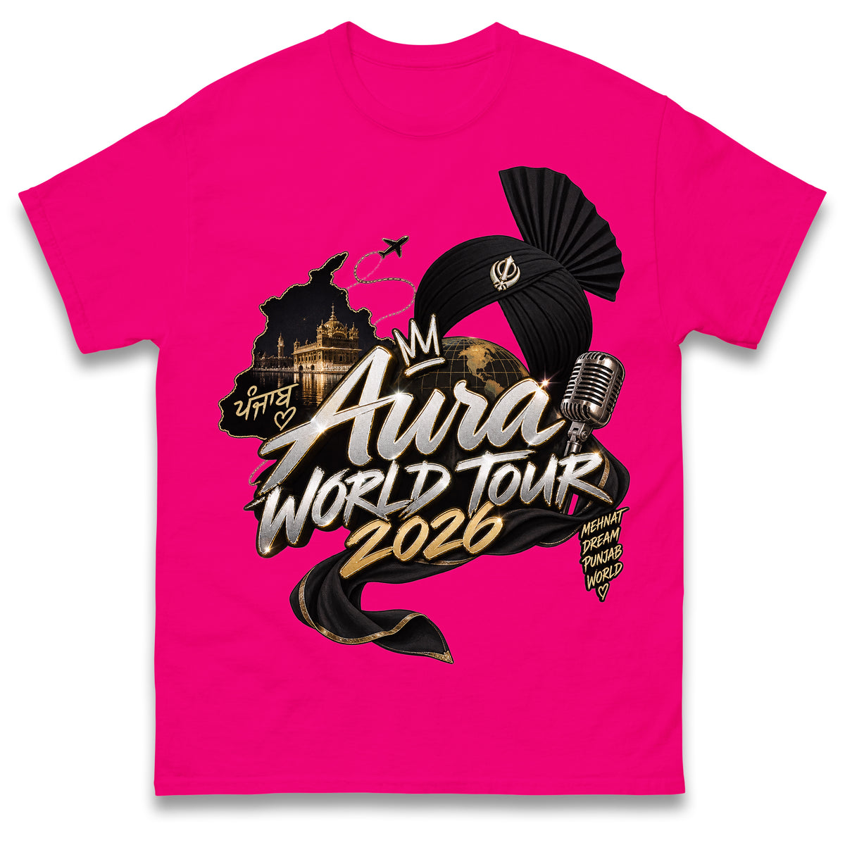 Diljit Dosanjh Aura World Tour 2026 T Shirt