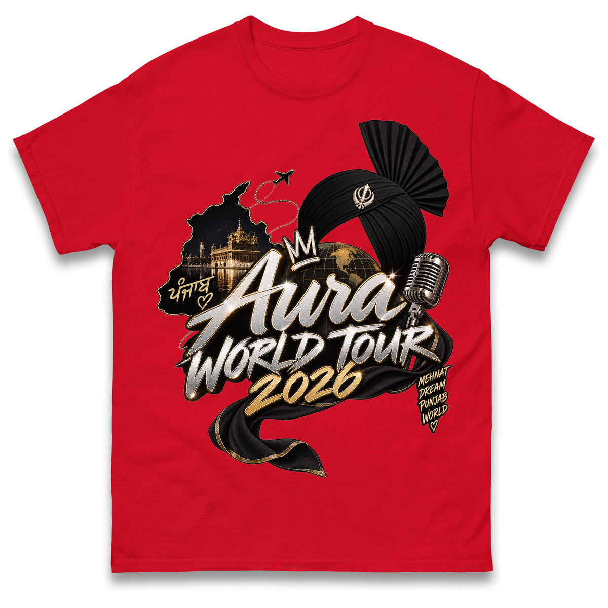 Diljit Dosanjh Aura World Tour 2026 T Shirt